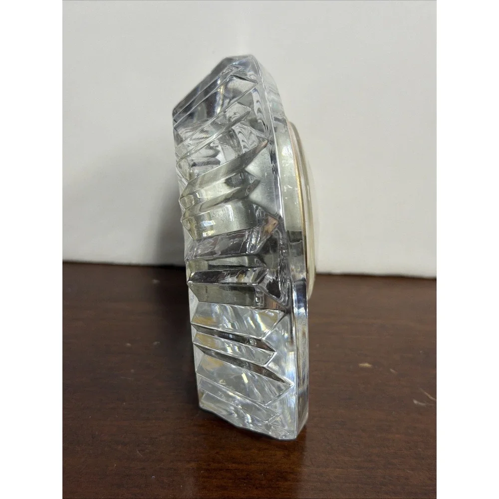 Vintage Staiger Mantle Clock with Cut Crystal Case and Quartz Movement W Germany